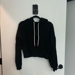GAP Black Cropped Oversized Hoodie